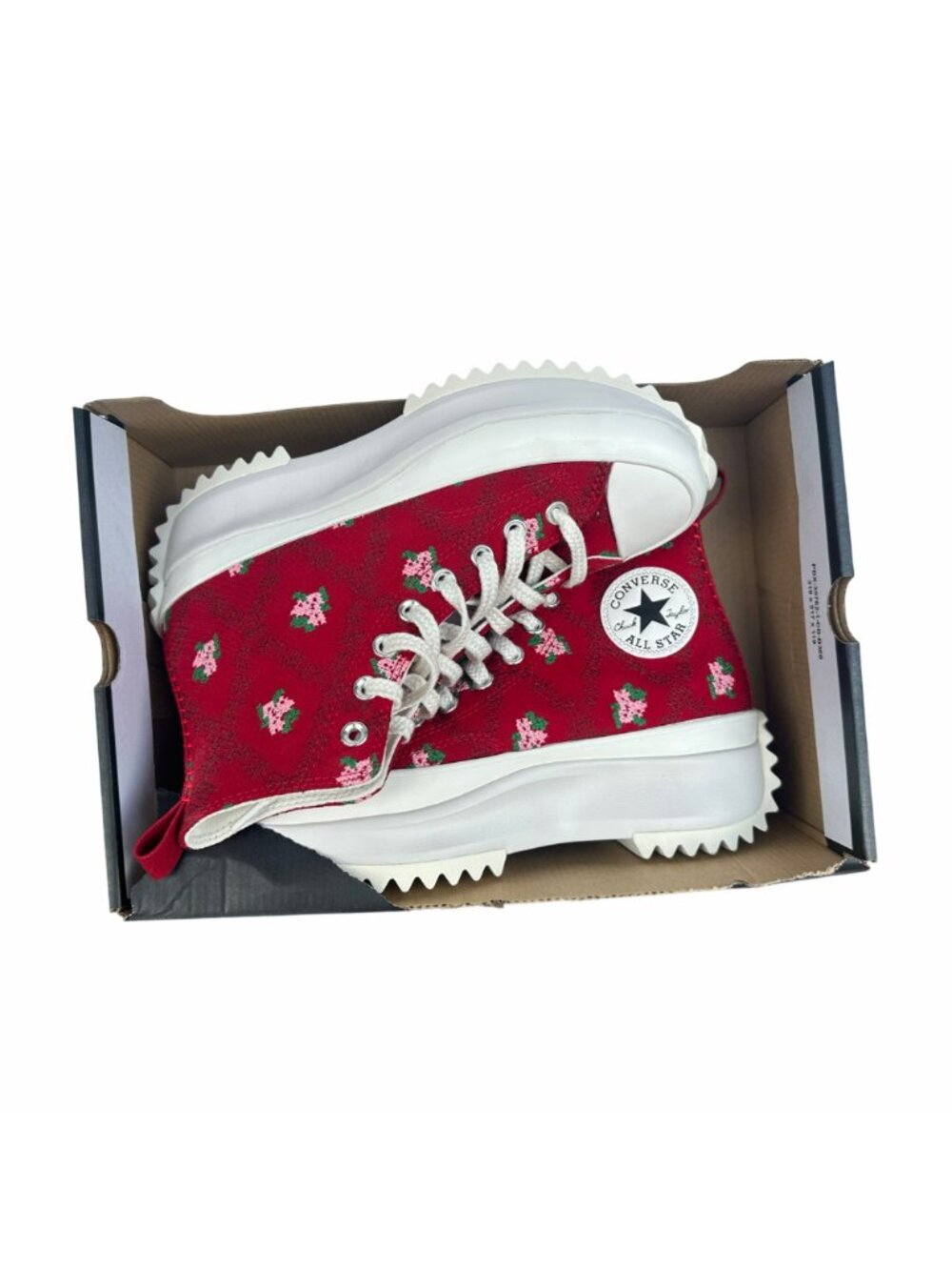 ❤️CONVERSE Run Star Hike Hi Rose Cross Stitch Sz 9 Womens Shoes Sneakers A14885C - Picture 9 of 14